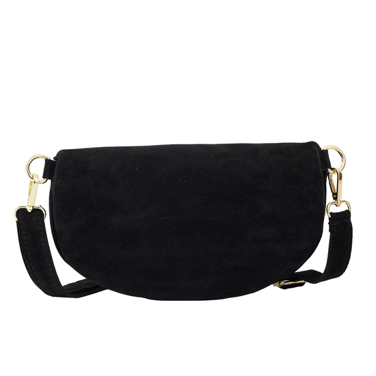 Zamszowa nerka damska Barberinis - Czarna 