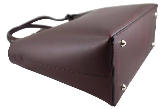 Torebka skórzana damska - Barberini's - Granatowa 