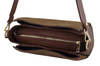 Torebka miejska z naturalnego zamszu i skóry - Brązowa 