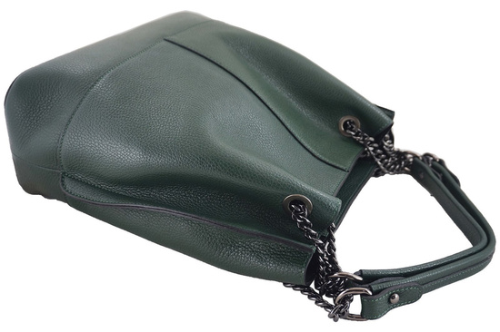 Modna torebka skórzana damska - Czarna