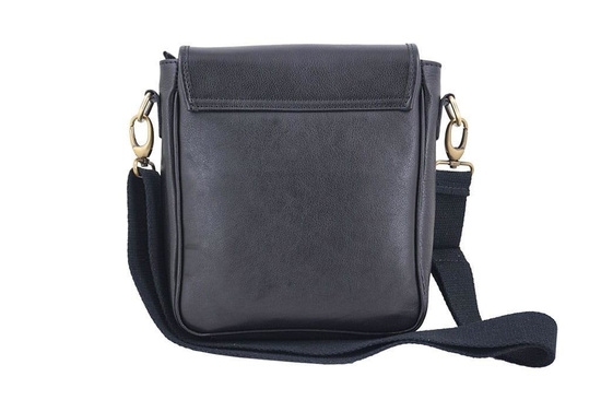 Torba męska ze skóry naturalnej na ramię - Czarna