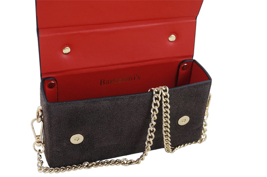 Zamszowa torebka Barberinis wizytowa - Brązowa ciemna