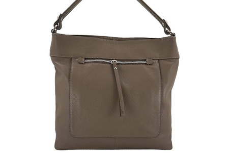 Torebka skórzana damska - Barberini's - Brązowa jasna