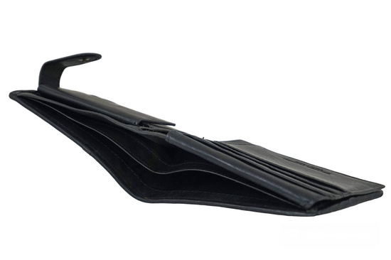 Ekskluzywny portfel męski z zapięciem - Czarny 