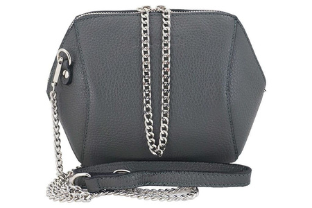 Torebka listonoszka na łańcuszku - Czarna