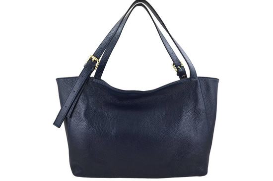 Modna shopperka damska na ramię - Granatowa 