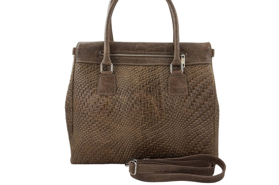 Elegancka torebka do pracy - Beżowa ciemna 