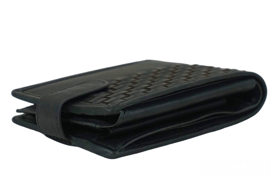 Ekskluzywny portfel męski z zapięciem - Czarny 