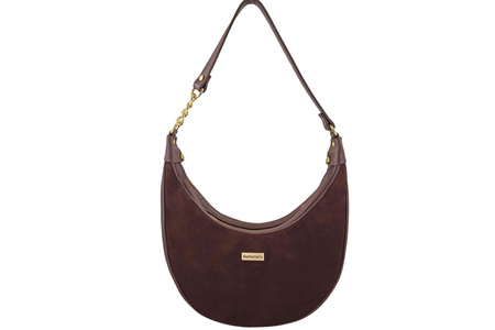 Stylowa torebka z zamszowym wykończeniem - Bordowa 