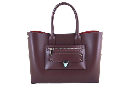 Torebka damska włoska - Barberini's - Szara ciemna 