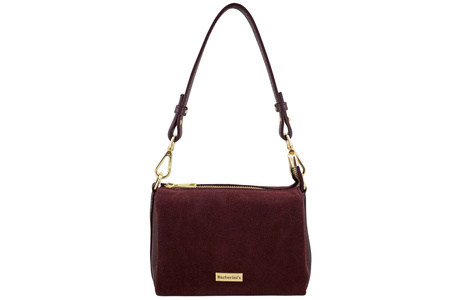 Zamszowa listonoszka damska Barberinis - Bordowa 