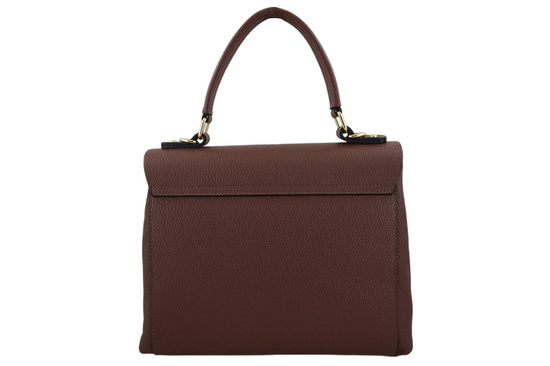 Skórzana torebka kuferek do ręki - Brązowa 