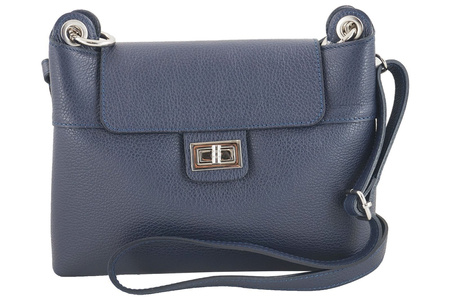 Torebka damska skórzana crossbody - Zielona ciemna