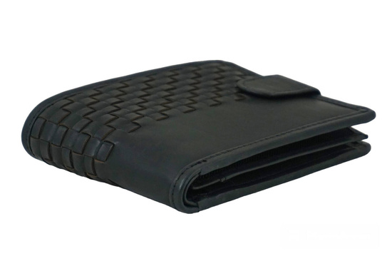 Ekskluzywny portfel męski z zapięciem - Czarny 