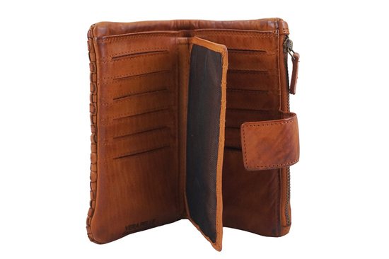 Ekskluzywny portfel z miękkiej skóry - Brązowy 
