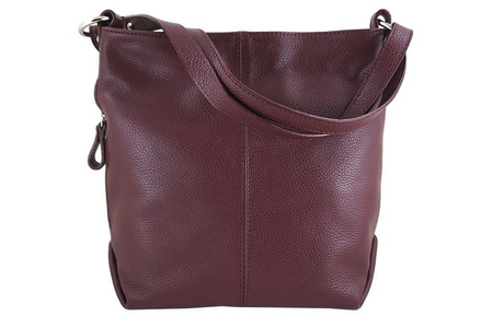 Torebka damska skórzana na ramię Różowa pudrowa