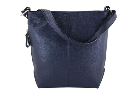 Torebka damska skórzana na ramię Różowa pudrowa