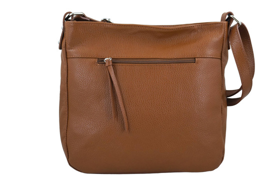 Torebka codzienna skórzana damska - Brązowa jasna 