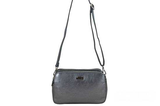 Damska torebka metalizowana - Srebrna ciemna 