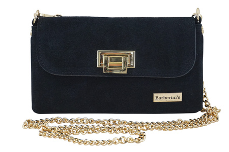 Zamszowa kopertówka na łańcuszku Barberinis - Czarna 