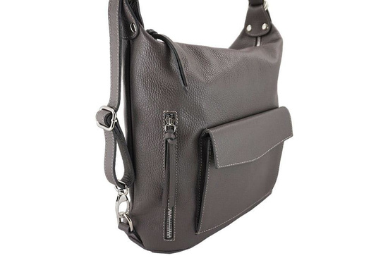 Torebka - plecak skórzany Barberini's - Bordowa 