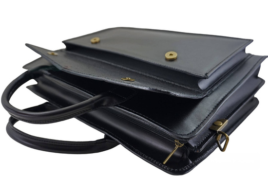 Damska teczka aktówka A4 - Czarna 