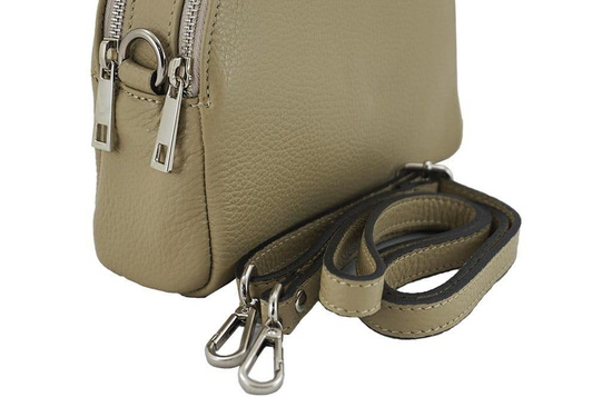 Listonoszka - mała torebka przez ramię - Różowa pudrowa 