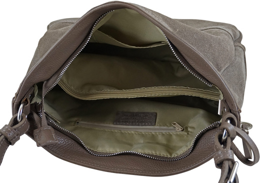 Torebka Barberinis zamszowa klasyczna - Beżowa ciemna