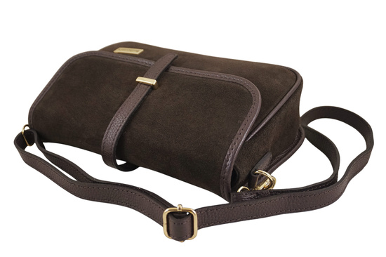 Zamszowa torebka damska Barberinis - Brązowa ciemna 