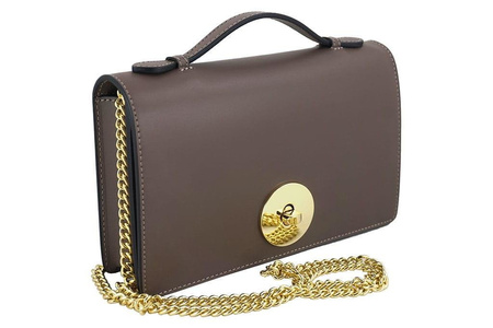 Torebka wizytowa ze skóry naturalnej - Bordowa