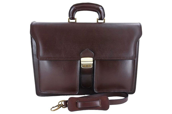 Aktówka męska skóra naturalna Barberinis - Brązowa