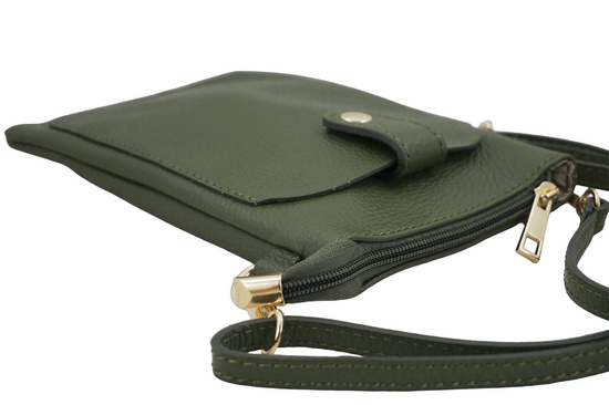 Torebka skórzana / etui na telefon - Zielone 