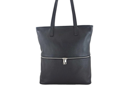 Worki skórzane klasyczne A4 z kieszenią - Brązowy jasny