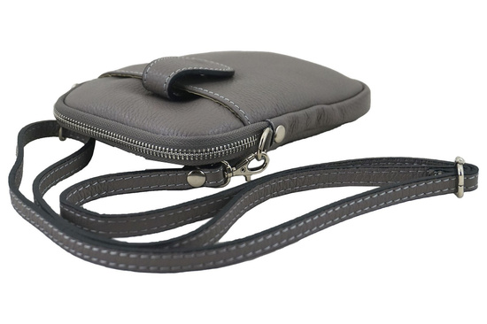 Skórzane etui na telefon - Szare