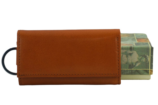 Etui skórzane na klucze / portfel - Brązowe jasne 