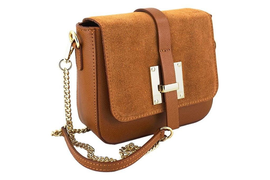 Wizytowa listonoszka na ramię - Barberini's - Szara jasna 