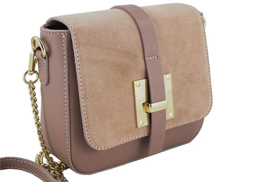 Wizytowa listonoszka na ramię - Barberini's - Szara jasna 