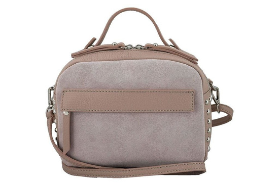 Barberini's - modna listonoszka z nitami - Szara ciemna 