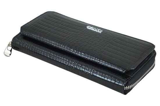 CONTI - elegancki portfel damski - Czarny 