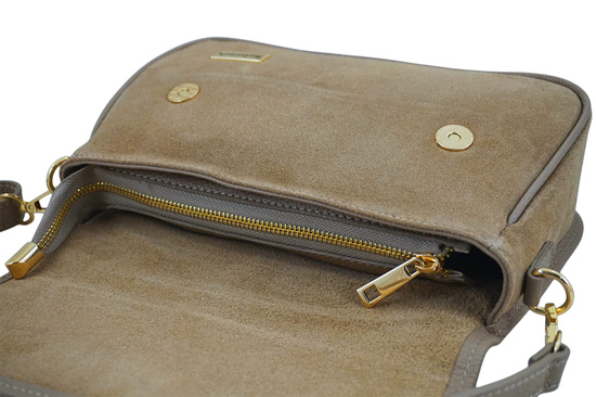 Zamszowa torebka damska Barberinis - Beżowa 