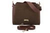 Torebka miejska z naturalnego zamszu i skóry - Brązowa 