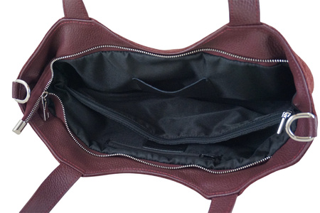 Torebka damska zamszowa typu worek - Bordowa 