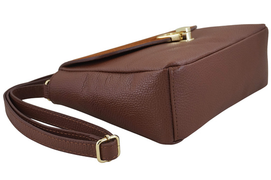 Torebka Barberinis ze złotym zapięciem - Brązowa 