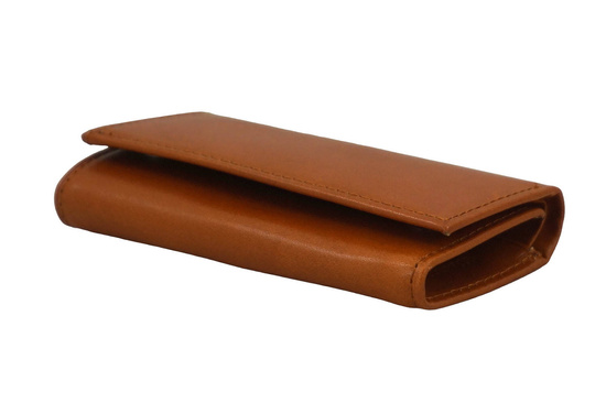Etui skórzane na klucze / portfel - Brązowe jasne 