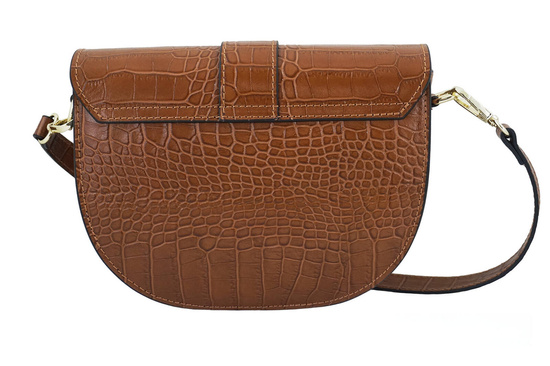 Listonoszka damska croco - Brązowa jasna 