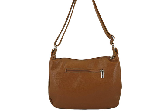 Pojemna torebka na ramię z kieszenią - Brązowa jasna 