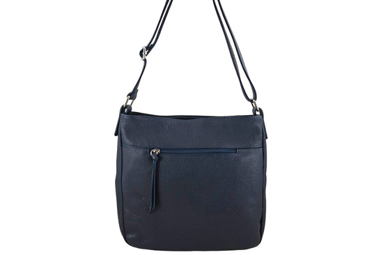 Torebka codzienna skórzana damska - Granatowa 