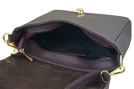 Torebka Barberinis ze złotym zapięciem - Brązowa ciemna 