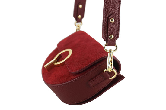 Modna torebka wizytowa skórzana - Czerwona
