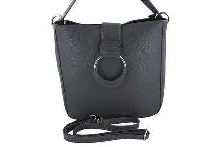 Torebki skórzane damskie - Barberini's - Beżowa ciemna